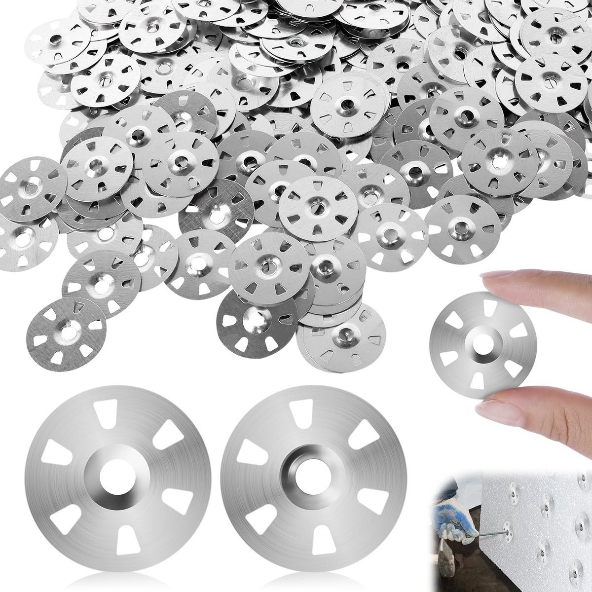 Dailygoods- Sluitringen 400 stuks - Roestvrij staal - 35 mm diameter - Slijtvast - Corrosiebestendig - Eenvoudige bevestiging - Onderlegschijven
