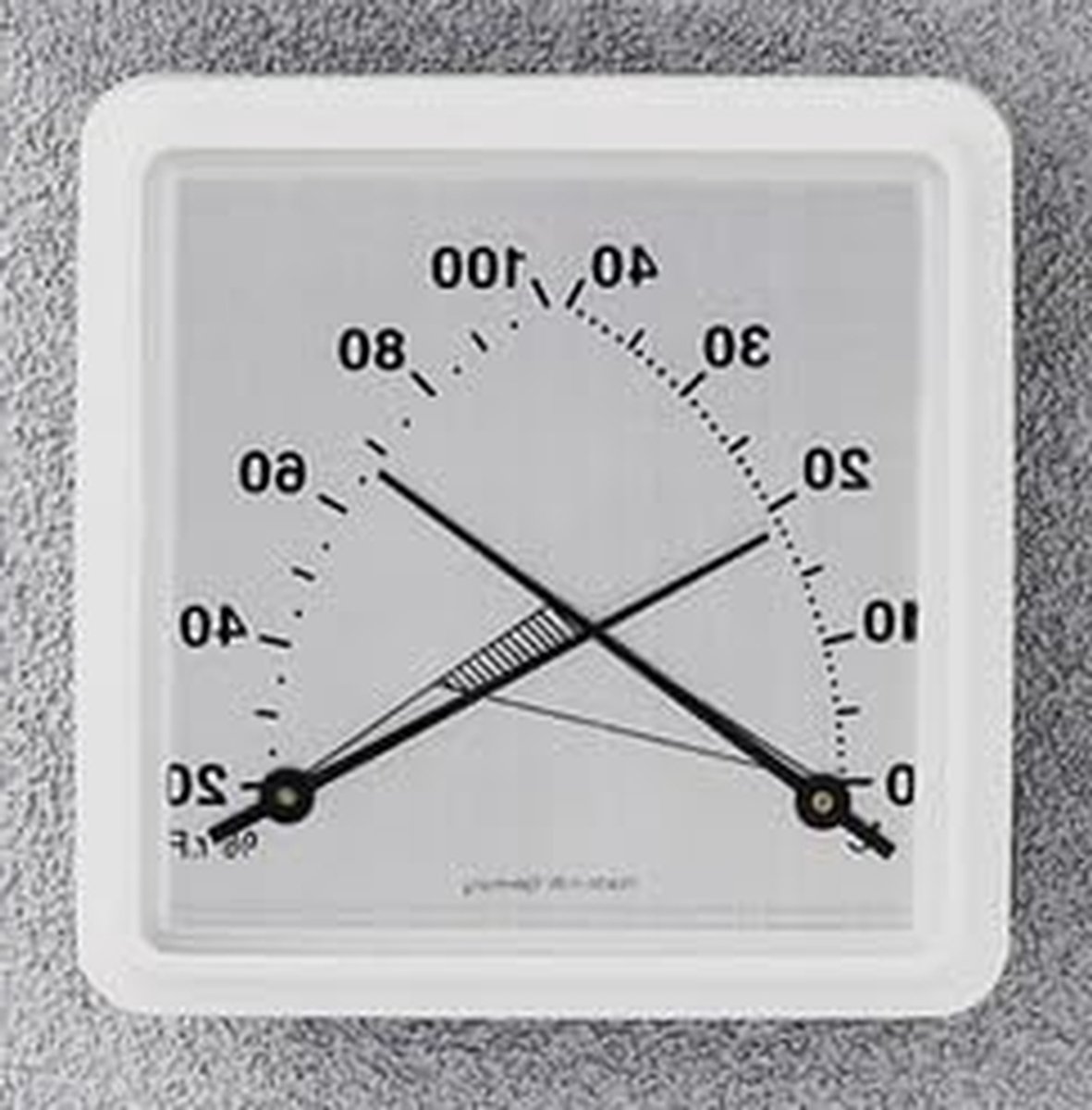 Hygro-thermometer - Vochtigheidsmeter Temperatuurmeter - Klimaat Monitoren - Kunststof Behuizing - 85 x 85 mm - Zwart