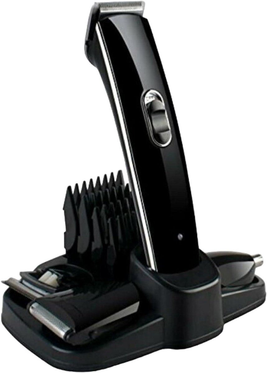 Draadloze Trimmer Set - Haartrimmer Baardtrimmer - Persoonlijke Verzorging - Inclusief Neustrimmer - 5 Opzetstukken - Zwart