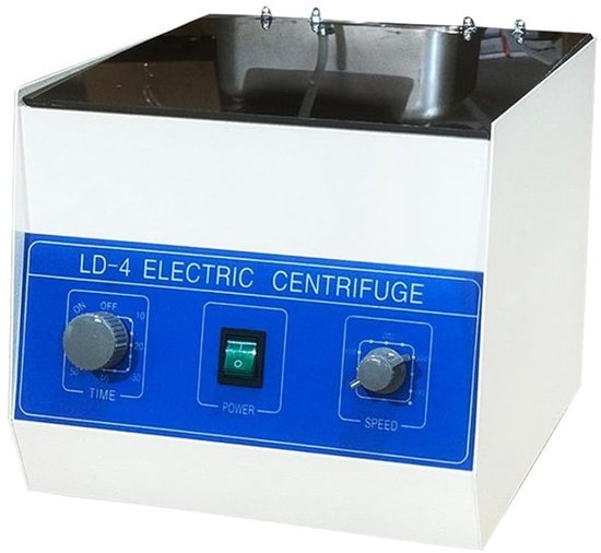 Elektrische Tafelcentrifuge - Laboratoriumcentrifuge Benchtop - Monsters Scheiden - Met Timer Snelheidsregeling - 330x300x280 mm - Wit — afbeelding 3