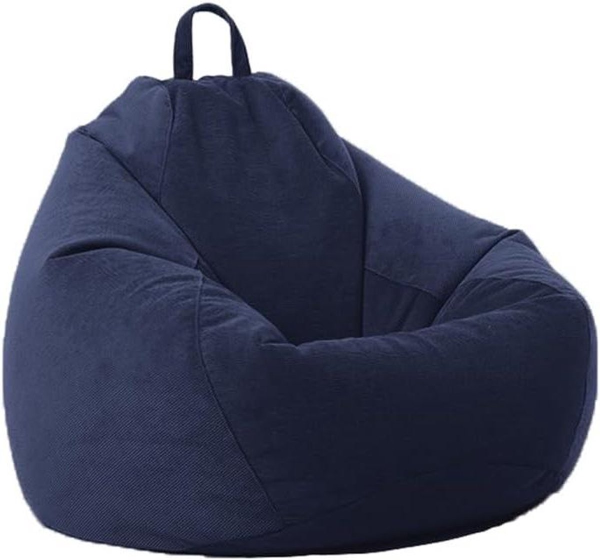 Zitzakhoes - Luie bank - Ontspannen zitten - Opbergruimte voor knuffels - XL - Blauw