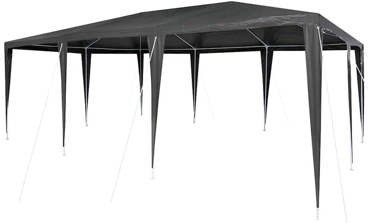 Opvouwbare Feesttent - Partytent Tuin - Buitenfeesten Organiseren - Stalen Frame - 600 x 400 cm - Antraciet