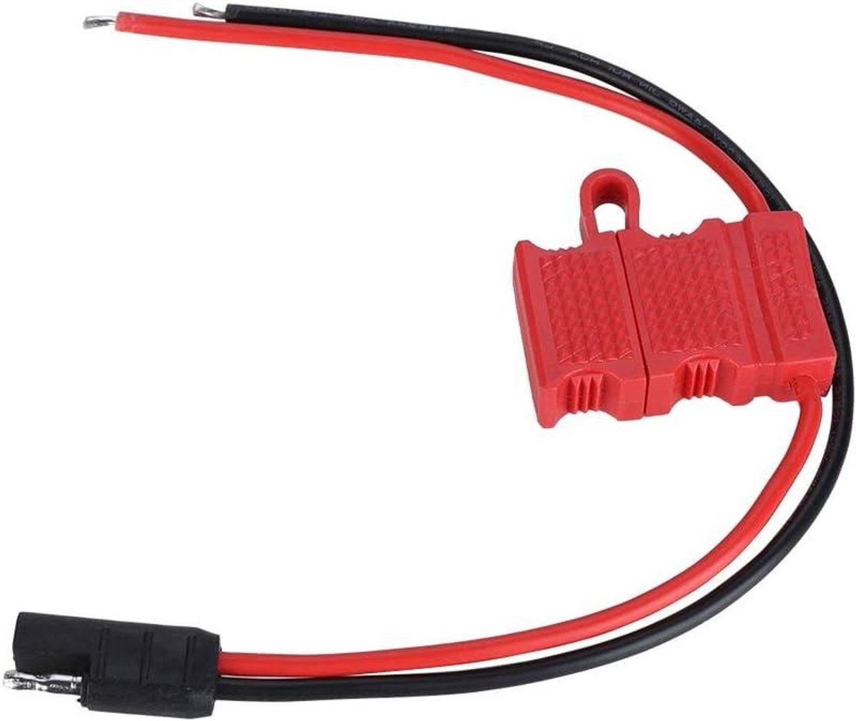 Stroomkabel Radio - Netsnoer Zekering - Radio Voeden - Met Zekering - 30 cm - Zwart
