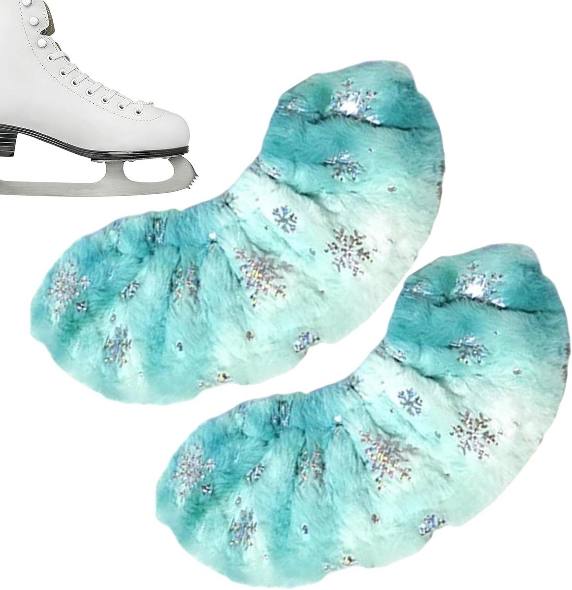 Schaatsbeschermers - Schaats soakers - Schaatsen beschermen - Sneldrogend flanel - 25-30 cm - Groen