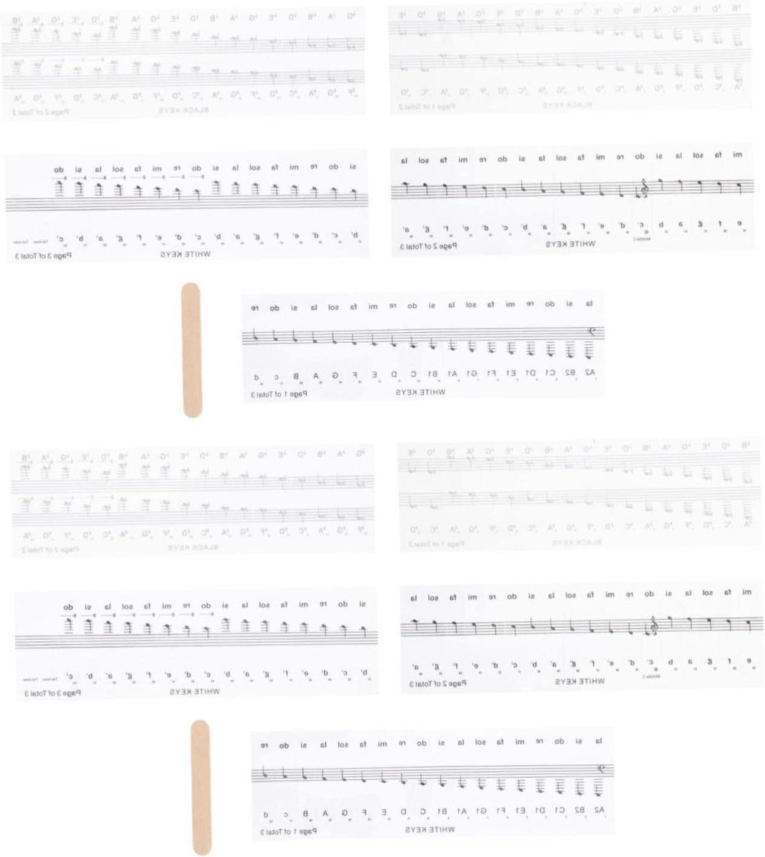 Piano Stickers - Keyboard Decals - Muziek Leren - Makkelijk Verwijderbaar - 88 Toetsen - Diverse Kleur