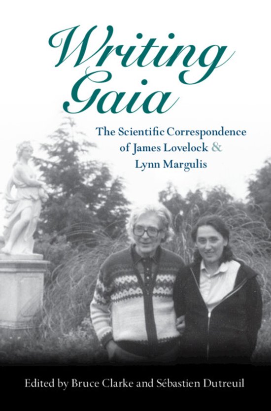 Boekomslag met James Lovelock en Lynn Margulis. Titel: Writing Gaia: The Scientific Correspondence of James Lovelock & Lynn Margulis.