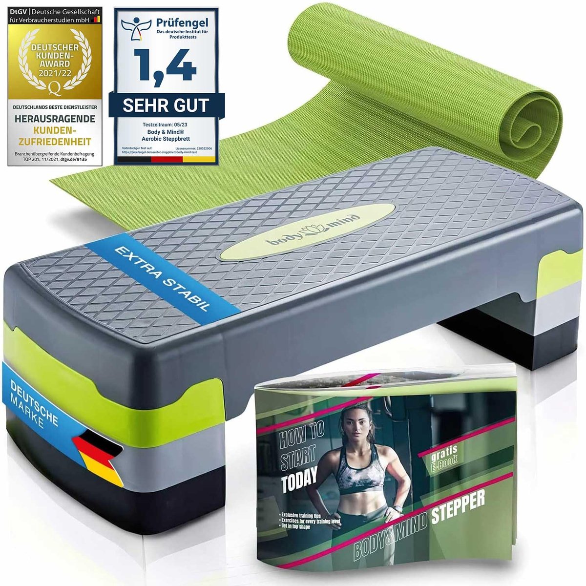 SnelShoppen - Aerobic Stepper - Verstelbare Stepbank voor Thuis Fitness - 10, 15 of 20 cm Hoog - Ideaal voor Cardio en Krachttraining - Stevige en Duu