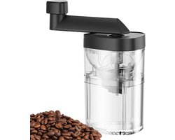 Handmatige Koffiemolen - Koffiebonenmaler - Verse Koffie Zetten - Verstelbare Maalgraad - 15 x 7 cm - Zwart