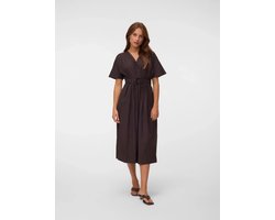 Vero Moda jurk VMESTRID Lange jurk bruin