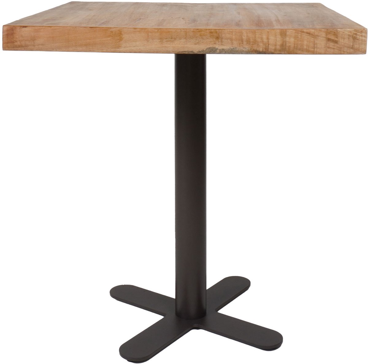 Horeca Eettafel Kruispoot - Mangohout - 70 x 70 cm