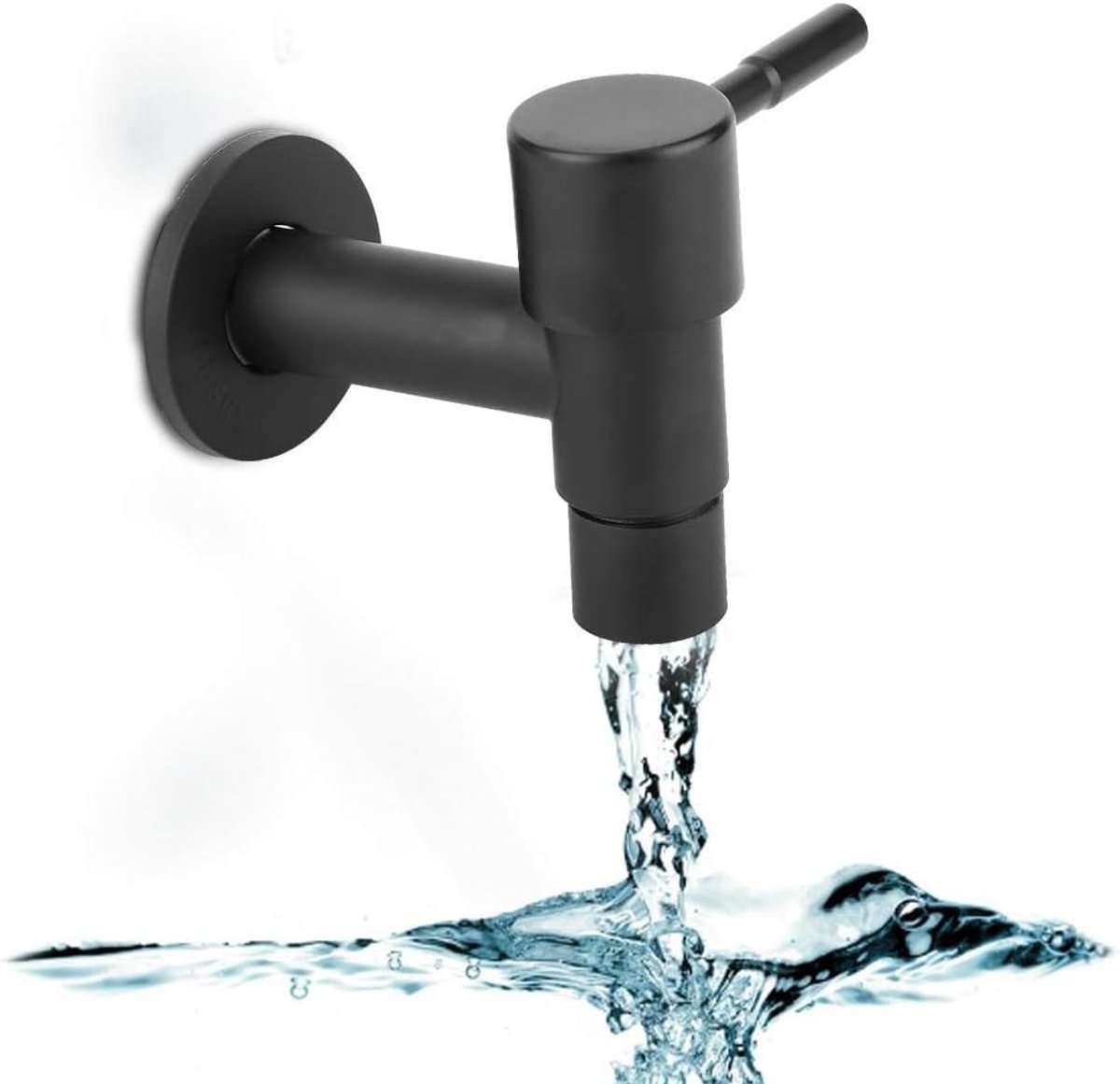 Edelstahl schwarz einzigen kalten Wasserhahn Mopp Pool Wasserhahn Waschmaschine Wand montiert Balkon Tap MEHRWEG VERPAKUNG