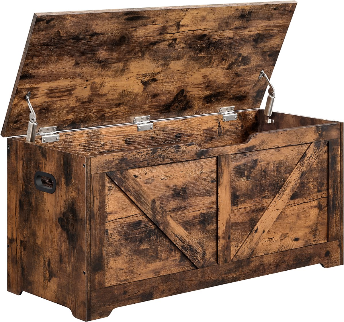 JCP® Dekenkist - Tot 100kg - Opvouwbare Opbergbox met Poten - Opbergbank - Bruin - 40cm x 100cm x 46cm