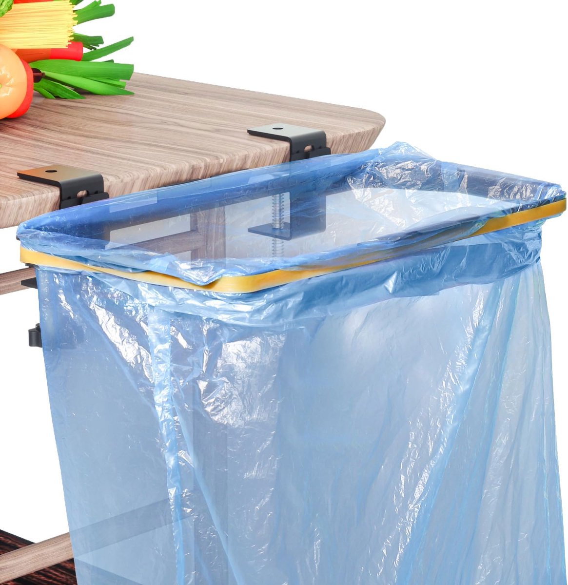 SnelShoppen - Afvalzakstandaard voor Vuilniszakken - Hangende Vuilnisemmer met Metalen Haken - Ideaal voor Badkamer, Tuin, Keuken, Feesten - Stevige e