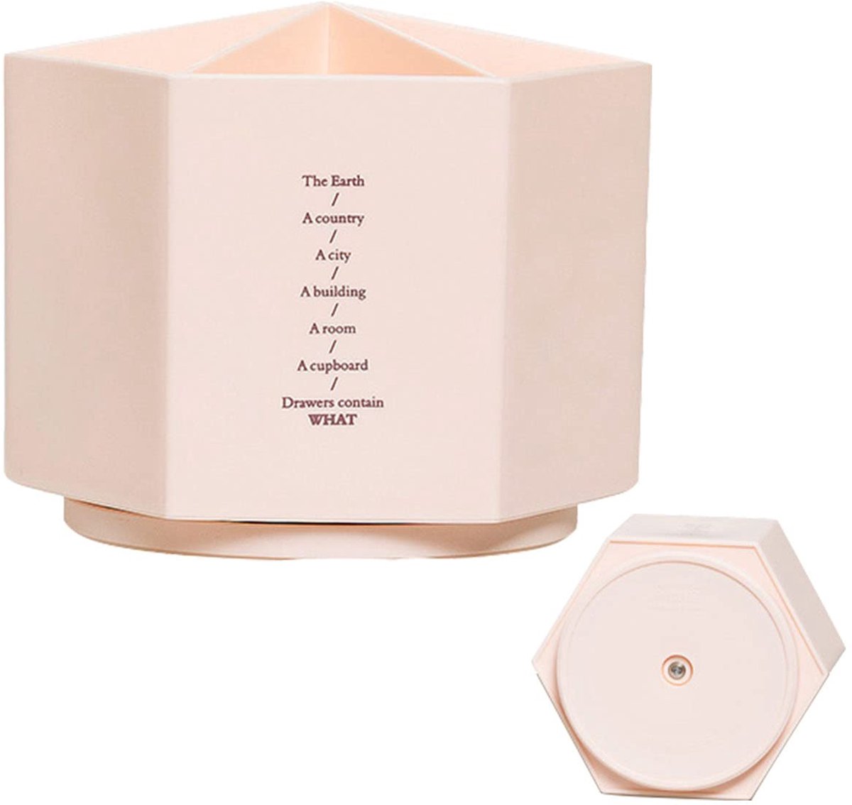 Dailygoods - Spinning Desktop Briefpapier Organizer - Roze 6 Compartimenten