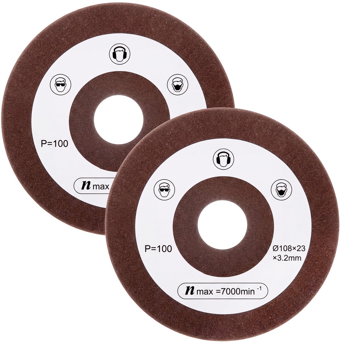 Dailygoods - 2-delige Slijpschijf Set voor Kettingzaagslijper - Compatibel met Einhell, 108 mm