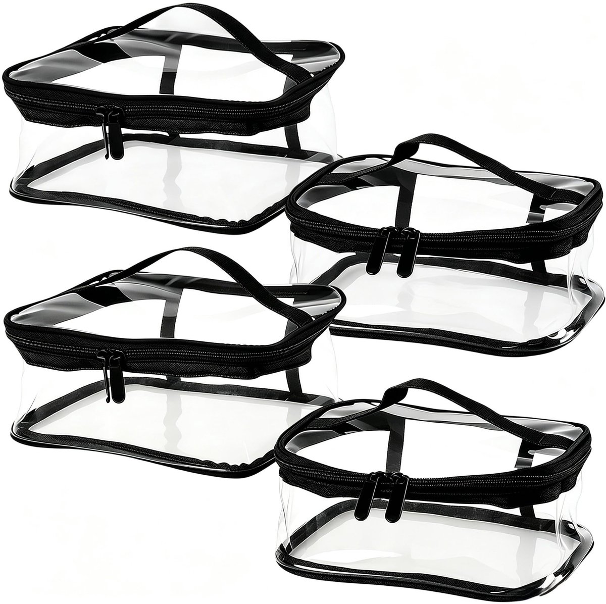 Dailygoods - Transparante Toilettas Set van 4 - Waterdichte Organizers voor Reizen