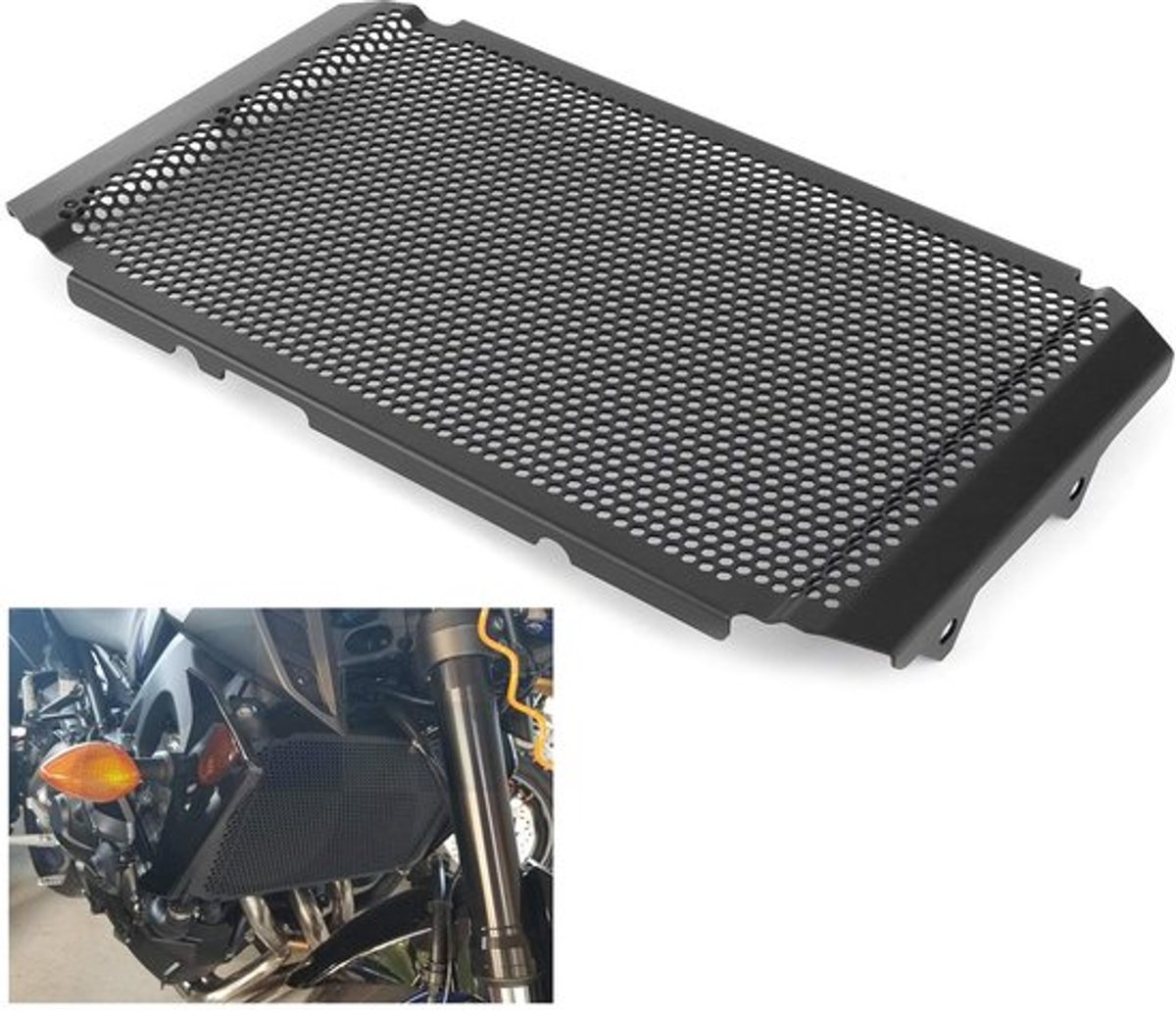 Radiator Grille Cover Zwart - Motorfiets Radiator Beschermer - Compatibel met XSR900/MT-09/FZ-09 - Eenvoudige Installatie - Hoogwaardige Componenten - Betrouwbaar in Gebruik - Radiatorbeschermer