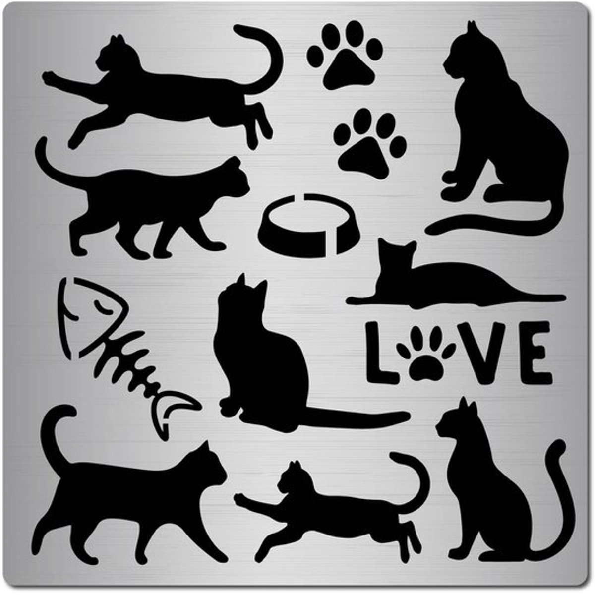- Kat Metalen Snijdie - Creatieve DIY - Compact Formaat - Stencils voor Scrapbooking - Versier je Fotoalbum - 6,3 x 6,3 Inch