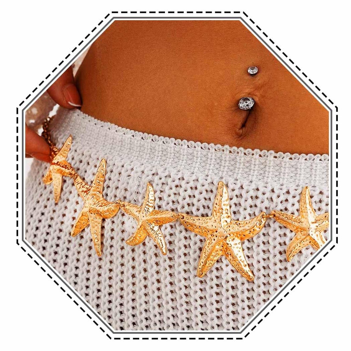Dailygoods - Boho Sterren Zee Ster Tailleketting voor Vrouwen