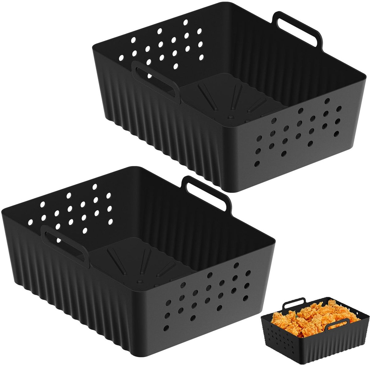 Dailygoods 2 Stuks Siliconen Air Fryer Accessoires Siliconen Mould voor Air Fryer