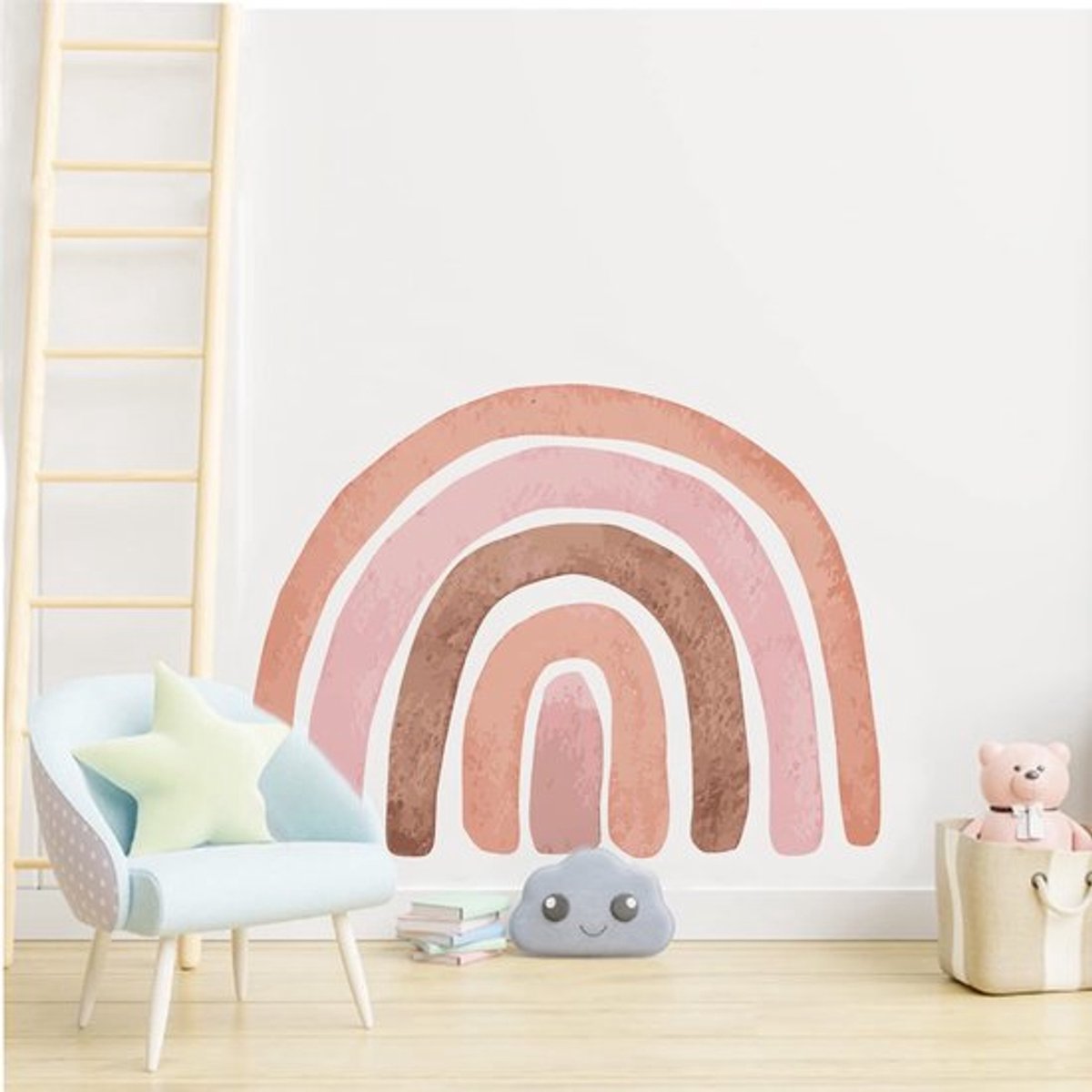 Regenboog Muurstickers - Verwijderbare Wanddecoratie - Voor Kinderkamer - Speelse Wanddecoratie - Kindvriendelijk - Eenvoudig aan te bren