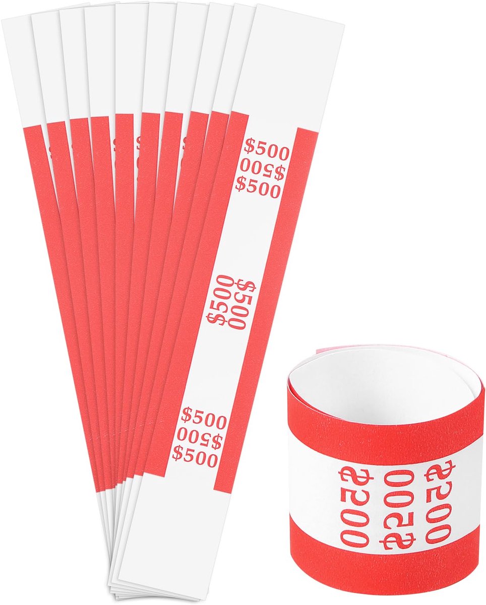 Dailygoods - 50 Stuks Zelfklevende Geldenveloppen - Rood, voor Geldorganisatie