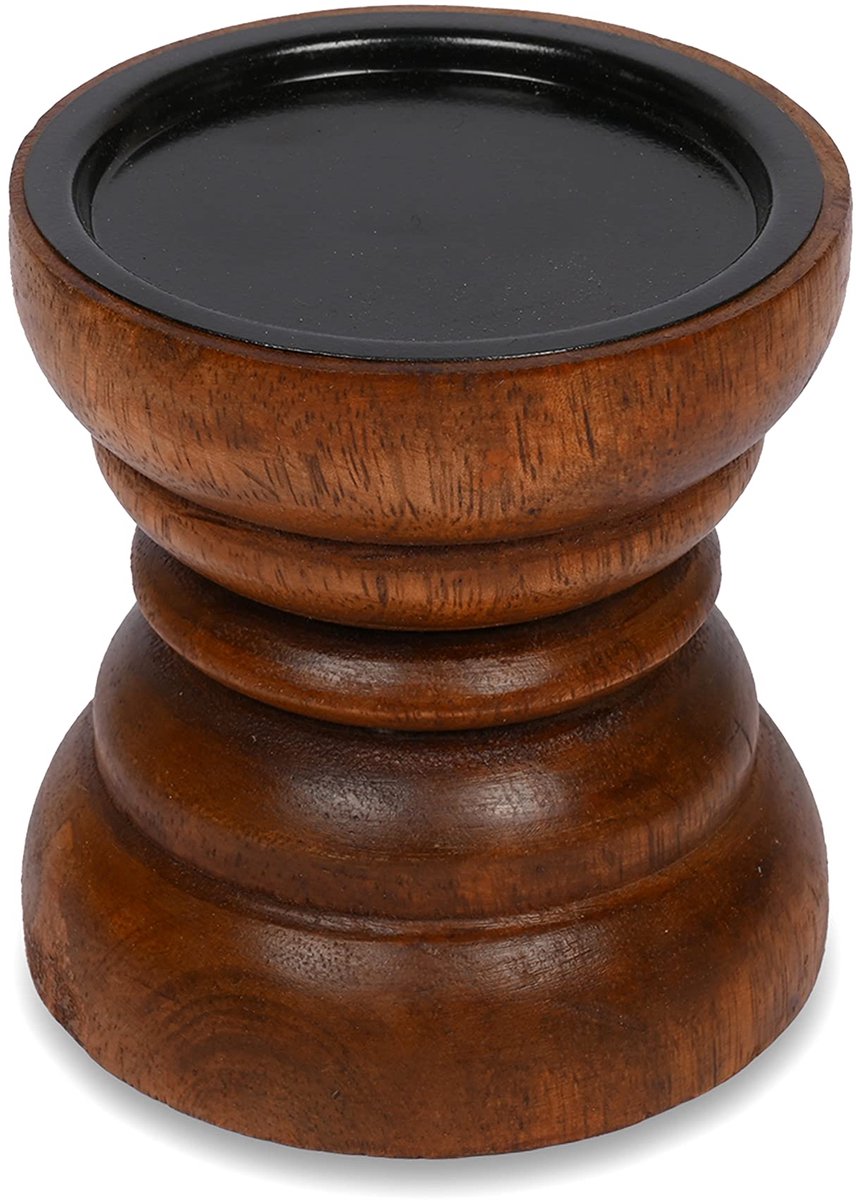 Dailygoods - Natuurlijke Mangohouten Kandelaar - Stijlvol voor Elk Interieur