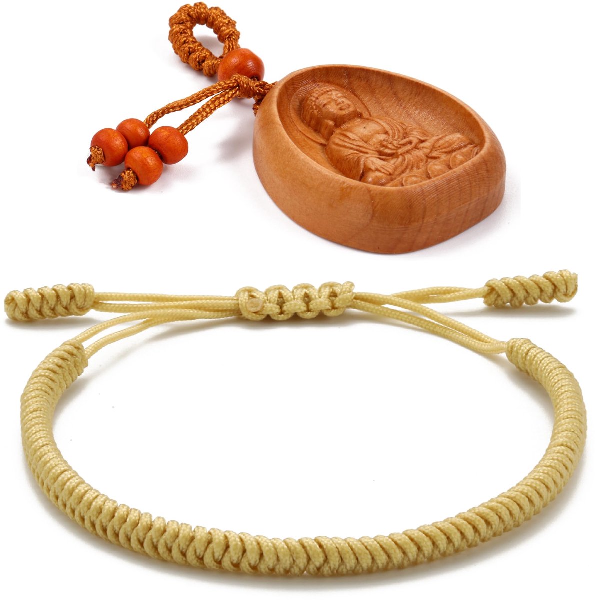Dailygoods- Geluksarmband Handgemaakt - Verstelbare Polsband - Vriendschapsarmband - Tibetaanse Stijl - Geluksbrenger - Bescherming tegen Negatieve Energie - Armband
