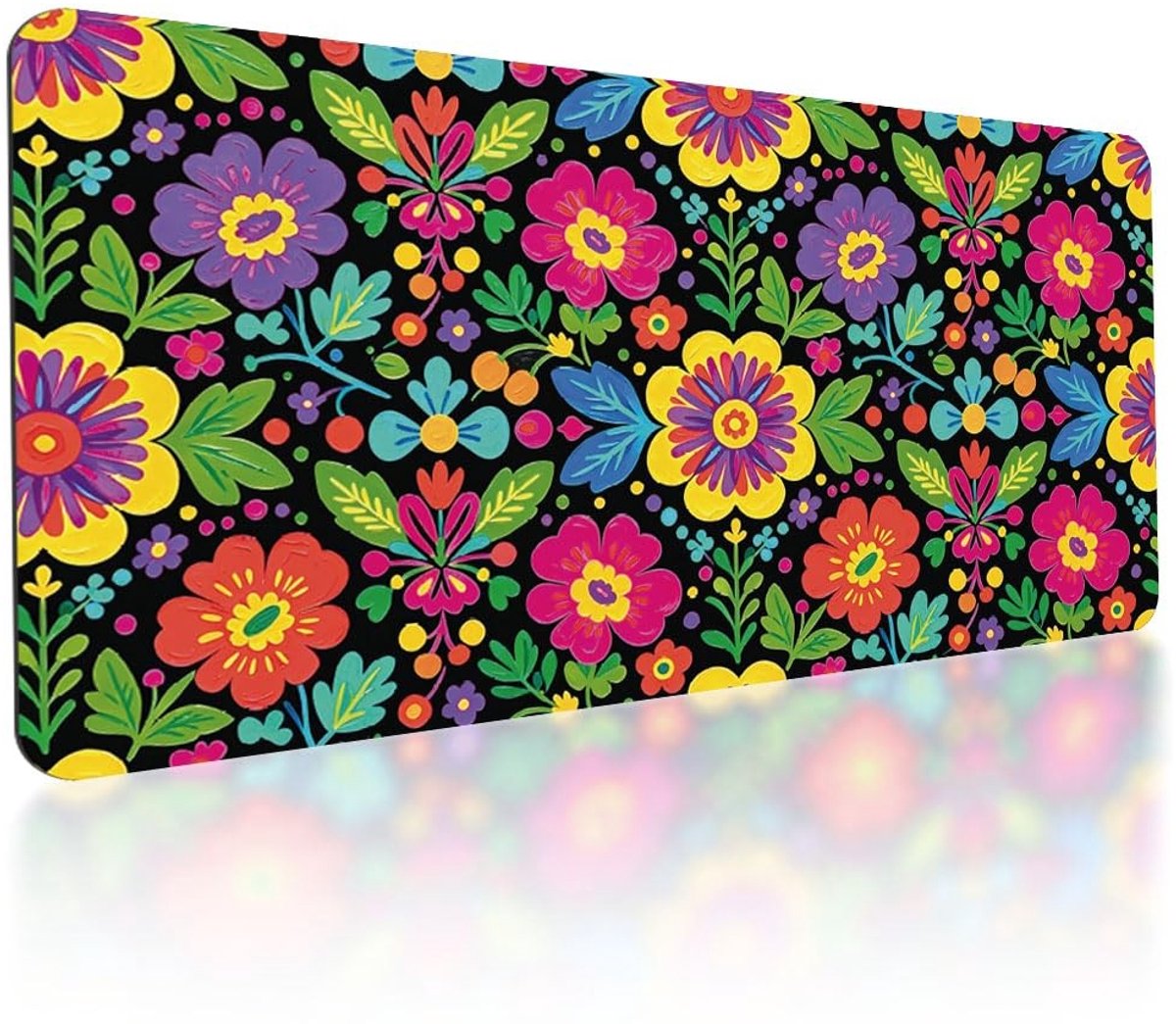 Dailygoods - Grote Muismat met Bloemenpatroon - Antislip en Waterdicht 80x40cm