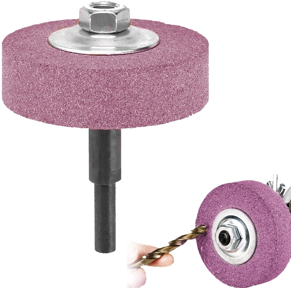 Dailygoods - Slijpwiel Adapter en Polijstwiel - Grinding Disc voor Boormachine