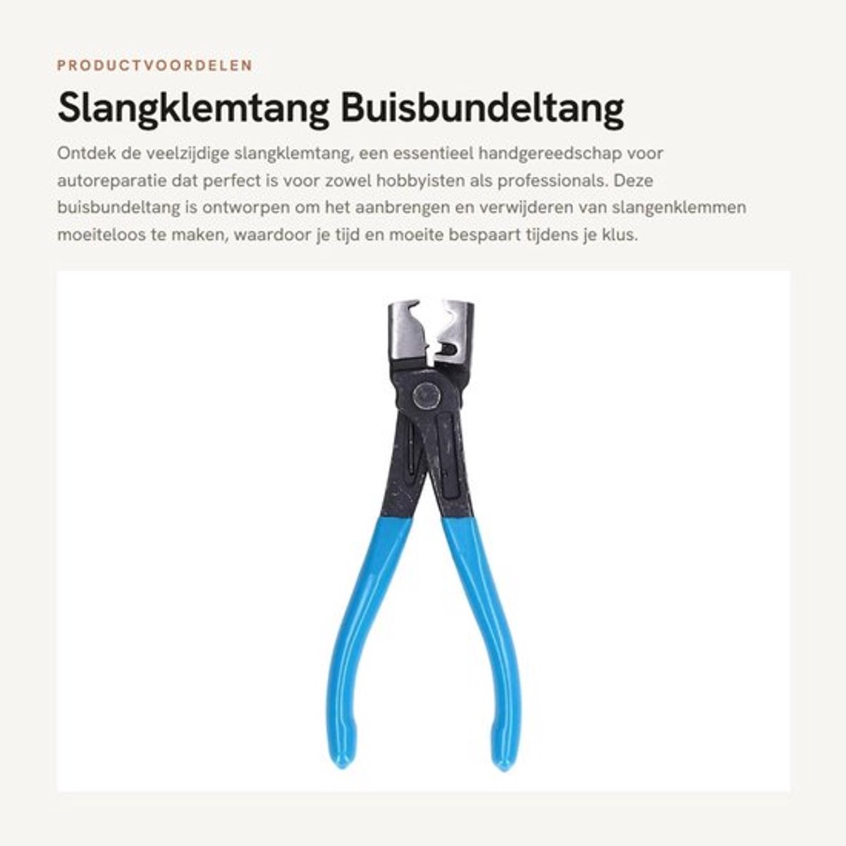 Slangklemtang Hoogwaardig Chroom Vanadium Staal - Multifunctioneel - Buisbundeltang - Autoreparatie - Vouwhandvat - Voor Europese Modellen - Kraagtang