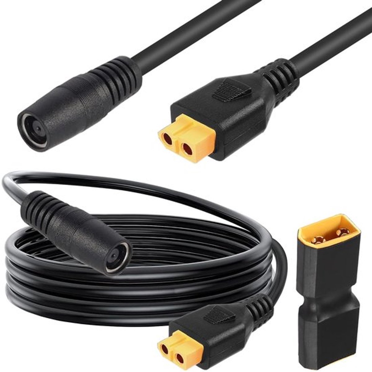 - Powerkabel - 8mm naar XT60 - Hoogwaardige 14AWG - 1m lang - Voor zonnepanelen en power stations - Betrouwbare energievoorziening - Geschi...
