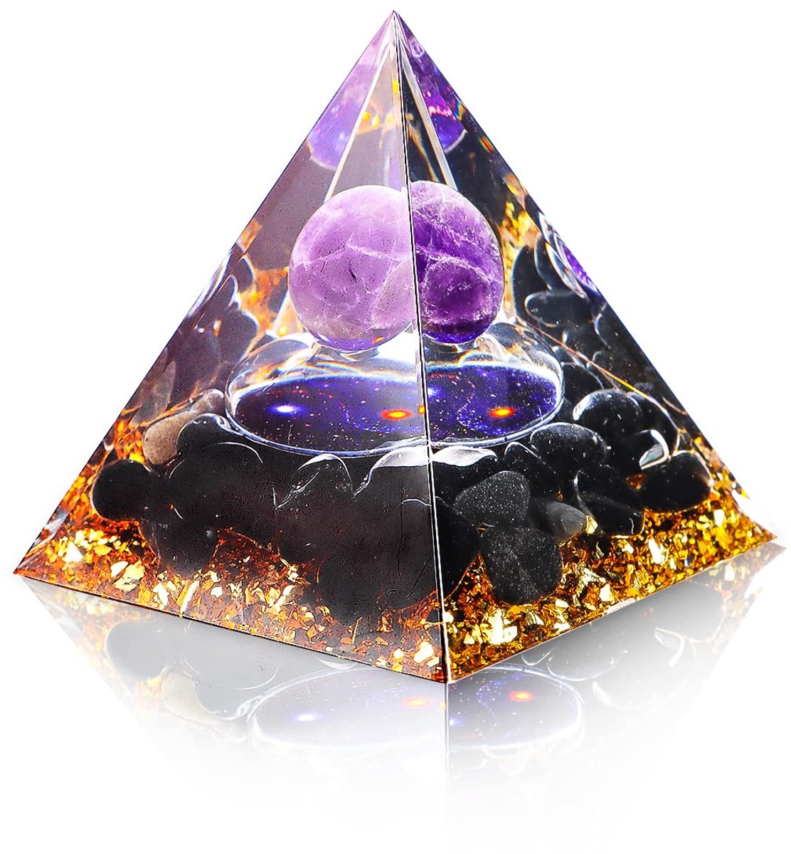 Dailygoods - Amethist Kristallen Piramide - Decoratief Ornament voor Meditatie