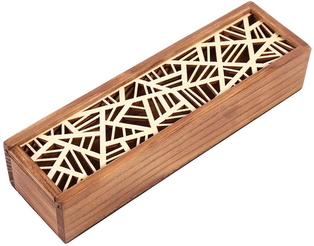 Dailygoods - Houten schrijfwaren-etui voor school en kantoor - 4 stijlen voor pennen en accessoires