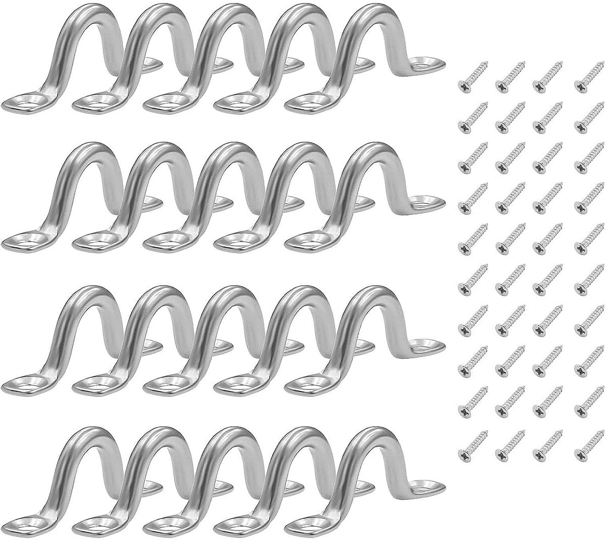 Dailygoods - 20 Stuks Kayak Pad Eye Straps - Ideaal voor Boot en Canoe