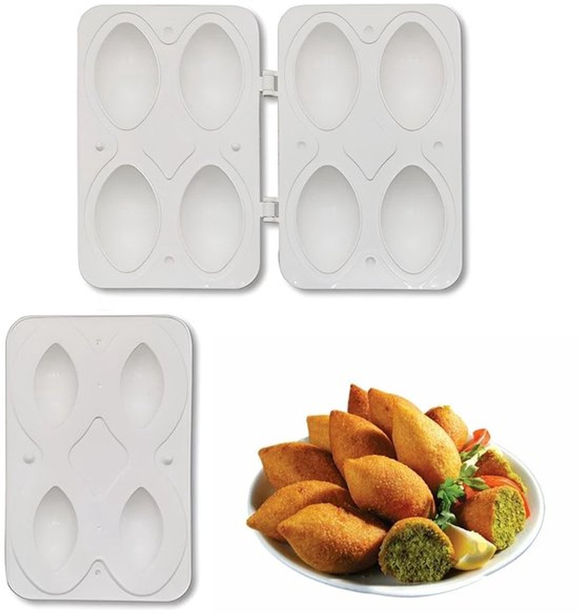 - IçLi Köfte Makinesi - Kibbeh-maker - Gehaktballen - Perfecte vorm - Handig in gebruik - Eenvoudig schoon te maken - Geschikt voor feesten
