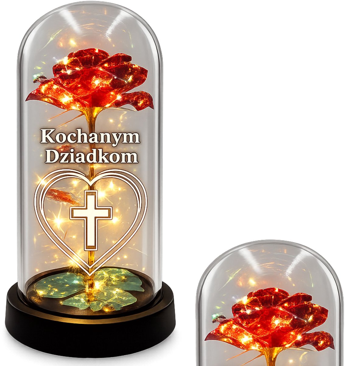Eeuwige Rozen Znicz LED voor Oma & Opa - Symbolische Herdenking