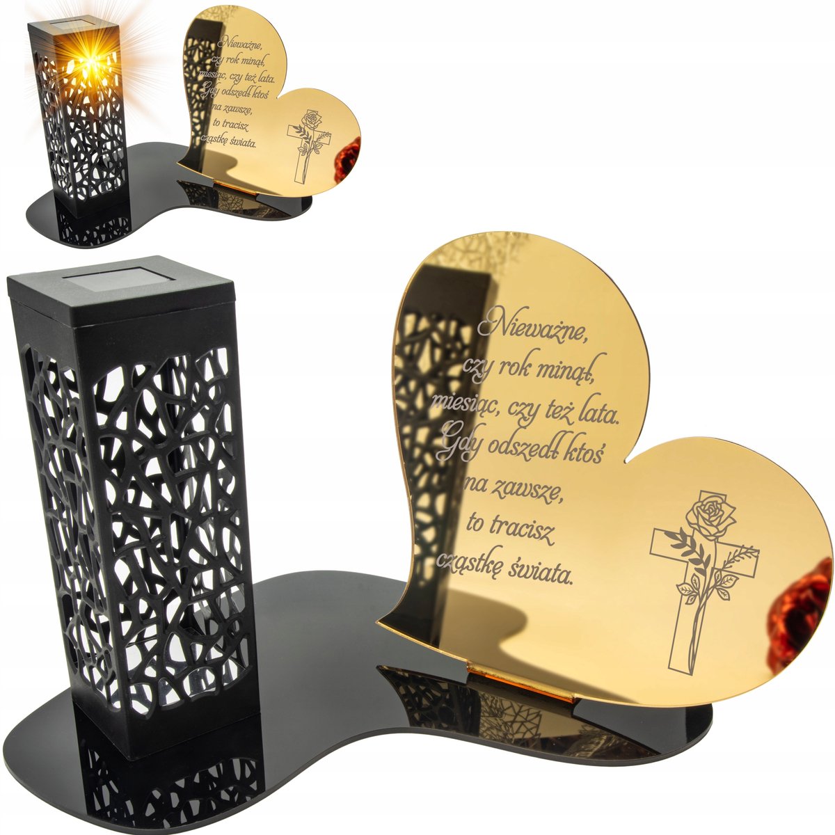 Gouden LED Grafsteen Decoratie - Grote, Eeuwige Graflamp
