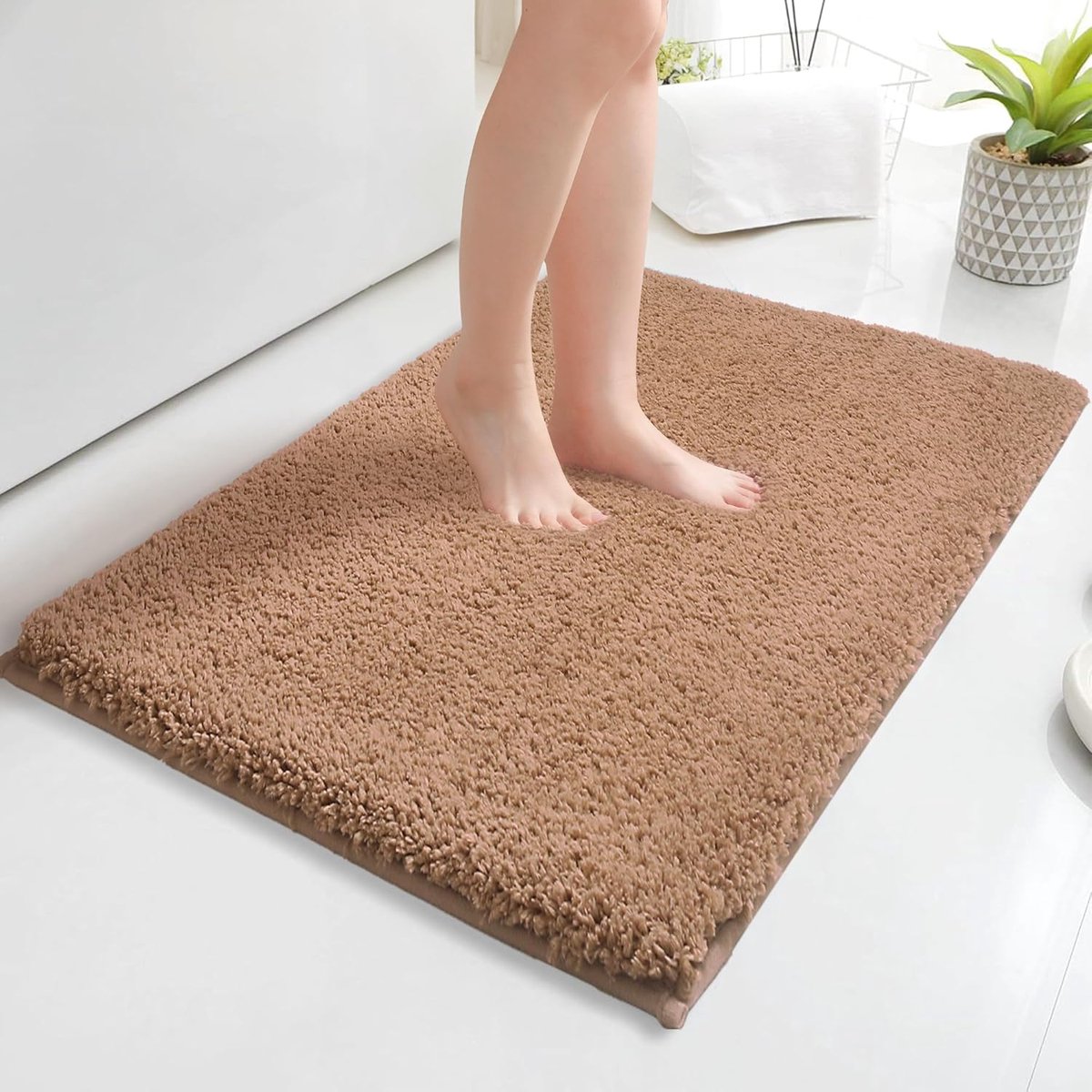 40x60 cm zachte microvezel badkamer tapijten - antislip badmat met waterabsorberend - duurzaam wasbaar badtapijt voor badkamer dikke douchemat