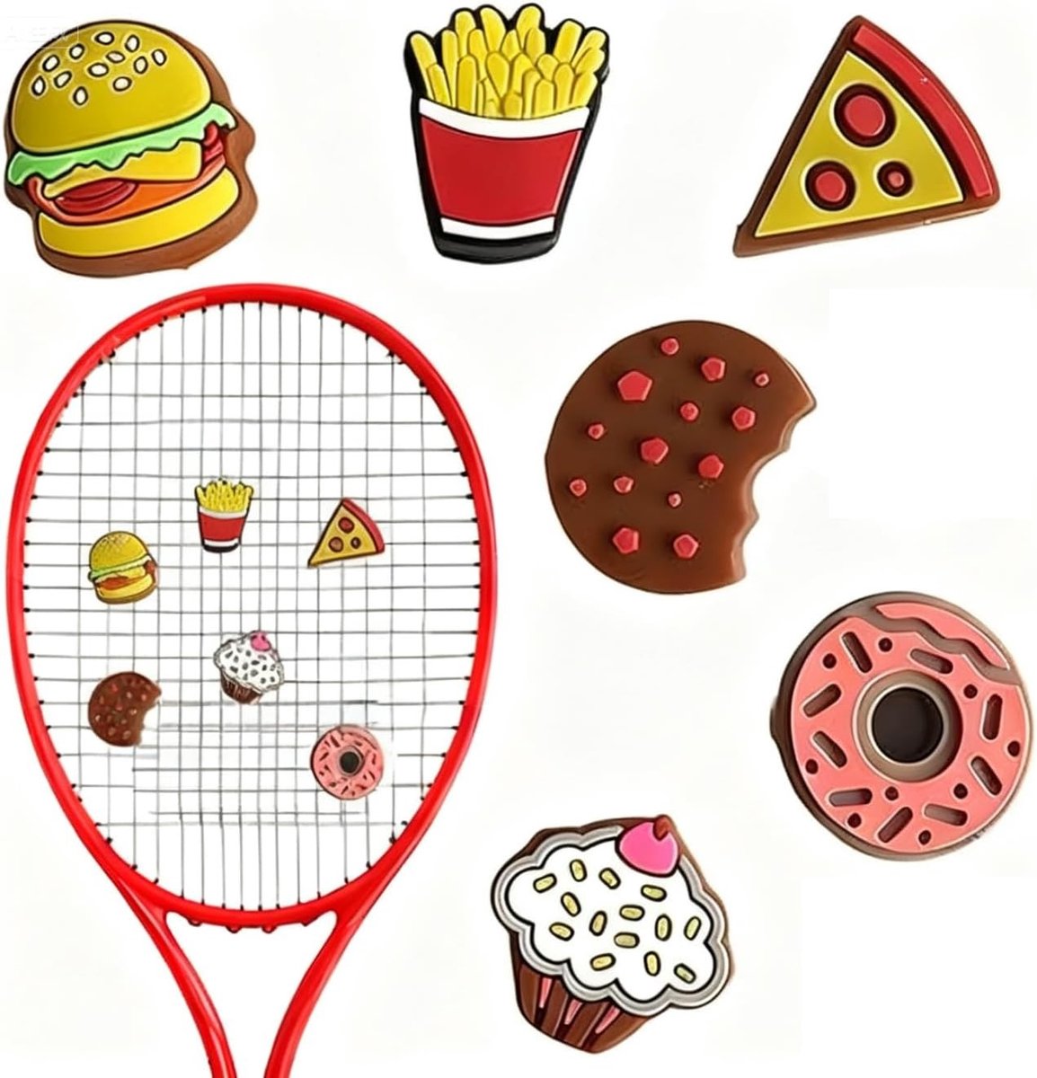 Tennis Schokdempers voor Rackets - 6 Stuks Silicone Schokabsorptie voor Vermindering van Vibrationen en Verbetering van Spelprestaties