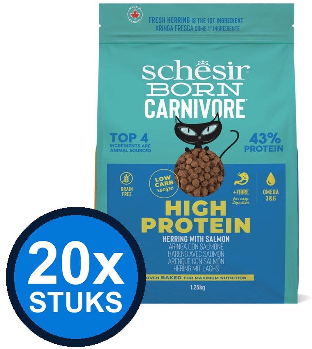Schesir Schesir Born Carnivore kat dry kip&haring 255gr