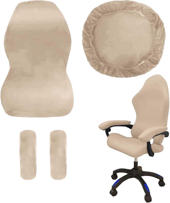 Ergonomische Gaming Stoel Bekleding Set van 4 Stukken met Armleuningen, Rugleuning en Zitkussen - Anti-slip, Verwijderbaar en Wasbaar voor Optimale Comfort en Ondersteuning tijdens het Gamerspel — afbeelding 2