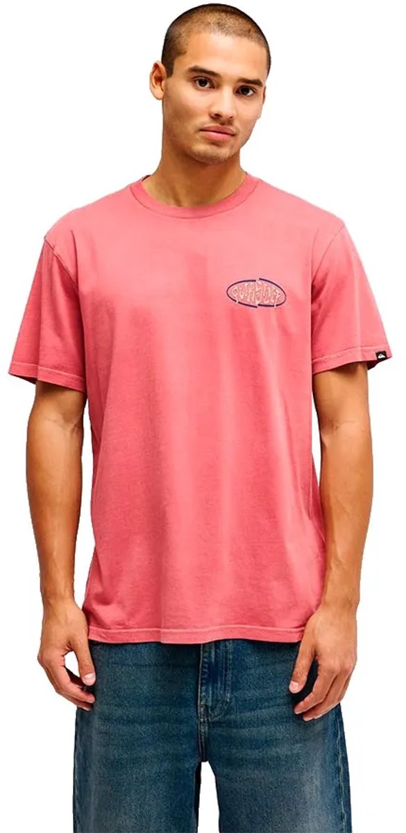 Quiksilver Eswell Squad T-shirt Met Korte Mouwen L Man Slate Rose