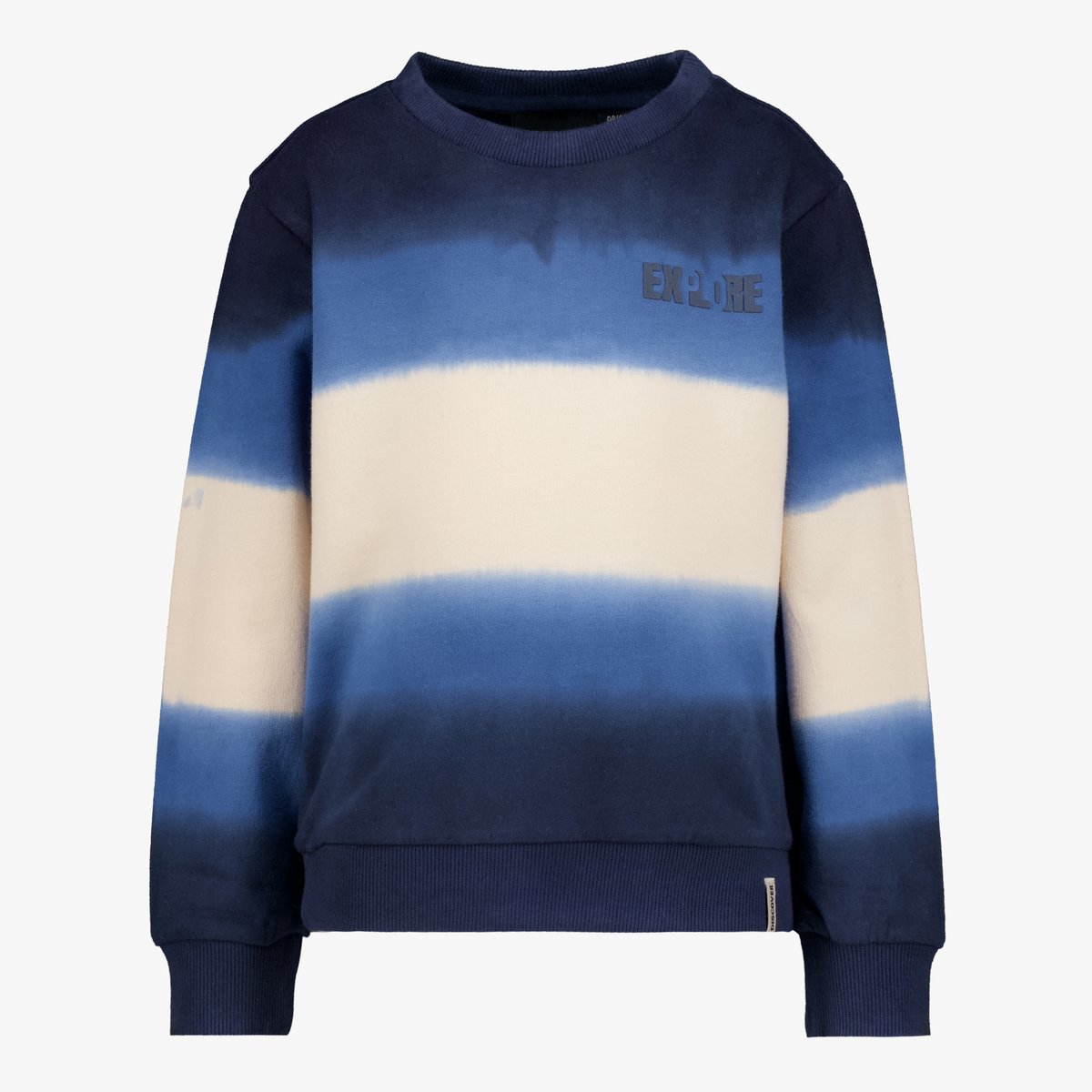 Unsigned jongens sweater blauwe beige - Maat 110/116