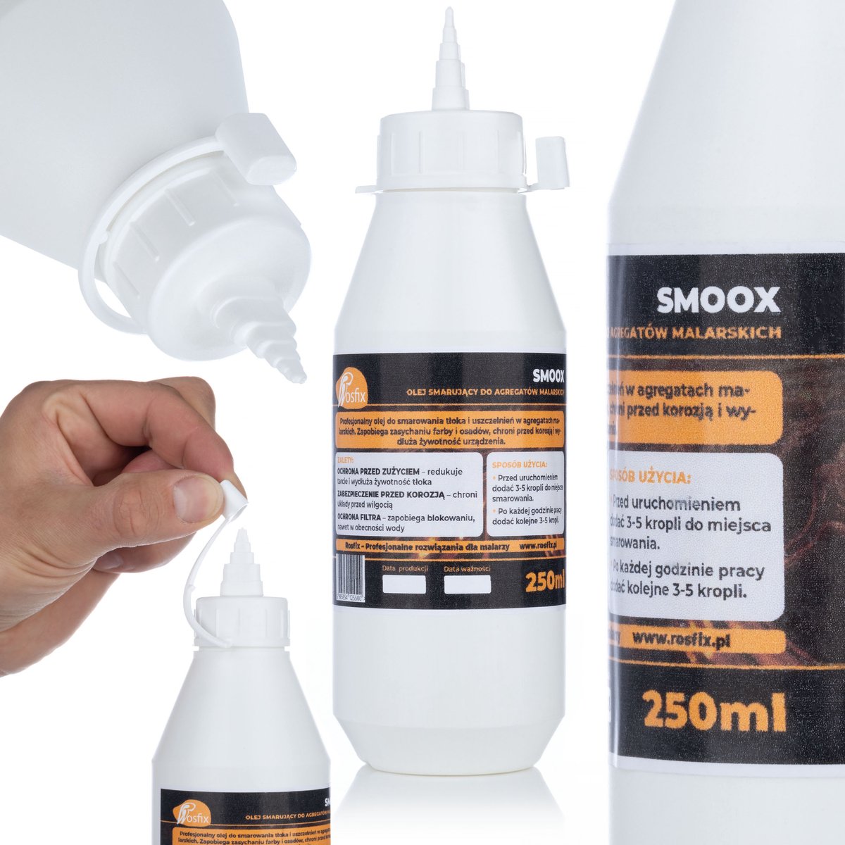 Rosfix SmooX Smeerolie Oliegever - Pistonbescherming - Roestpreventie - 250 Ml - Geschikt voor Graco, Wagner