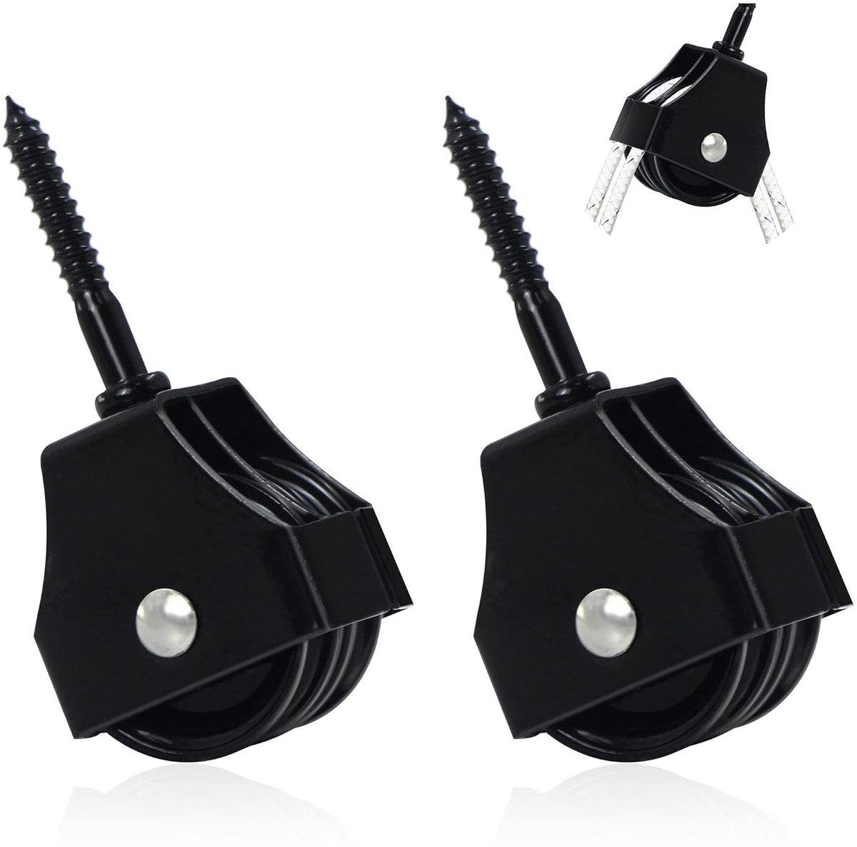 Umlenkrolle voor Kabels - Dubbele Roller Pulley voor Fitness Apparatuur en DIY Gym, Set van 2 Stukken, Ideaal voor Kabels en Hijssystemen