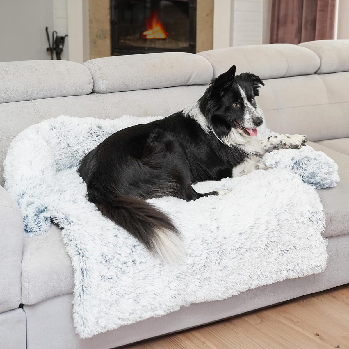 Hondenbed Hondenkussen - Hondensofa Mand - Bank Beschermen - Waterdicht en Wasbaar - 130 x 105 cm - Lichtgrijs