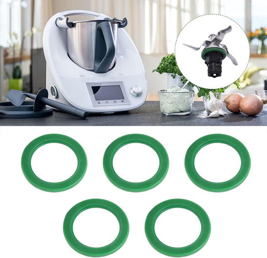 Vervangingsringen voor Blender - 5 Stuks Rubber O-Ringen, Voedselveilige Silicoon Gasket voor Huishoudelijk Gebruik, Catering en Professionele Keukens — afbeelding 2