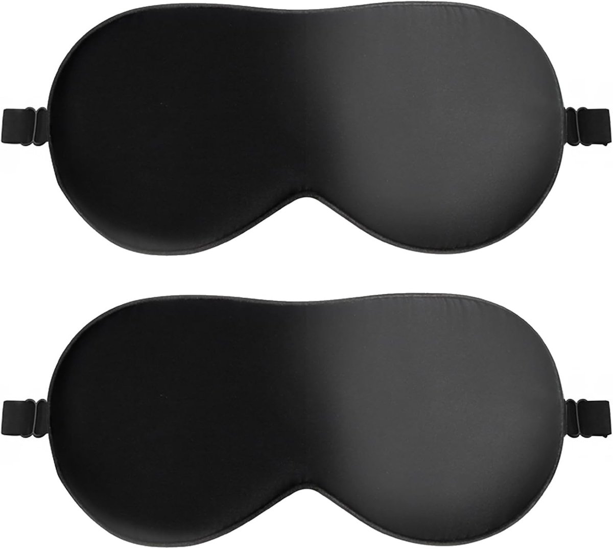 Zijde Slaapmasker Set van 2, Zacht en Comfortabel Oogmasker voor Donkerte, Verstelbare Band voor Reis en Middagslaap