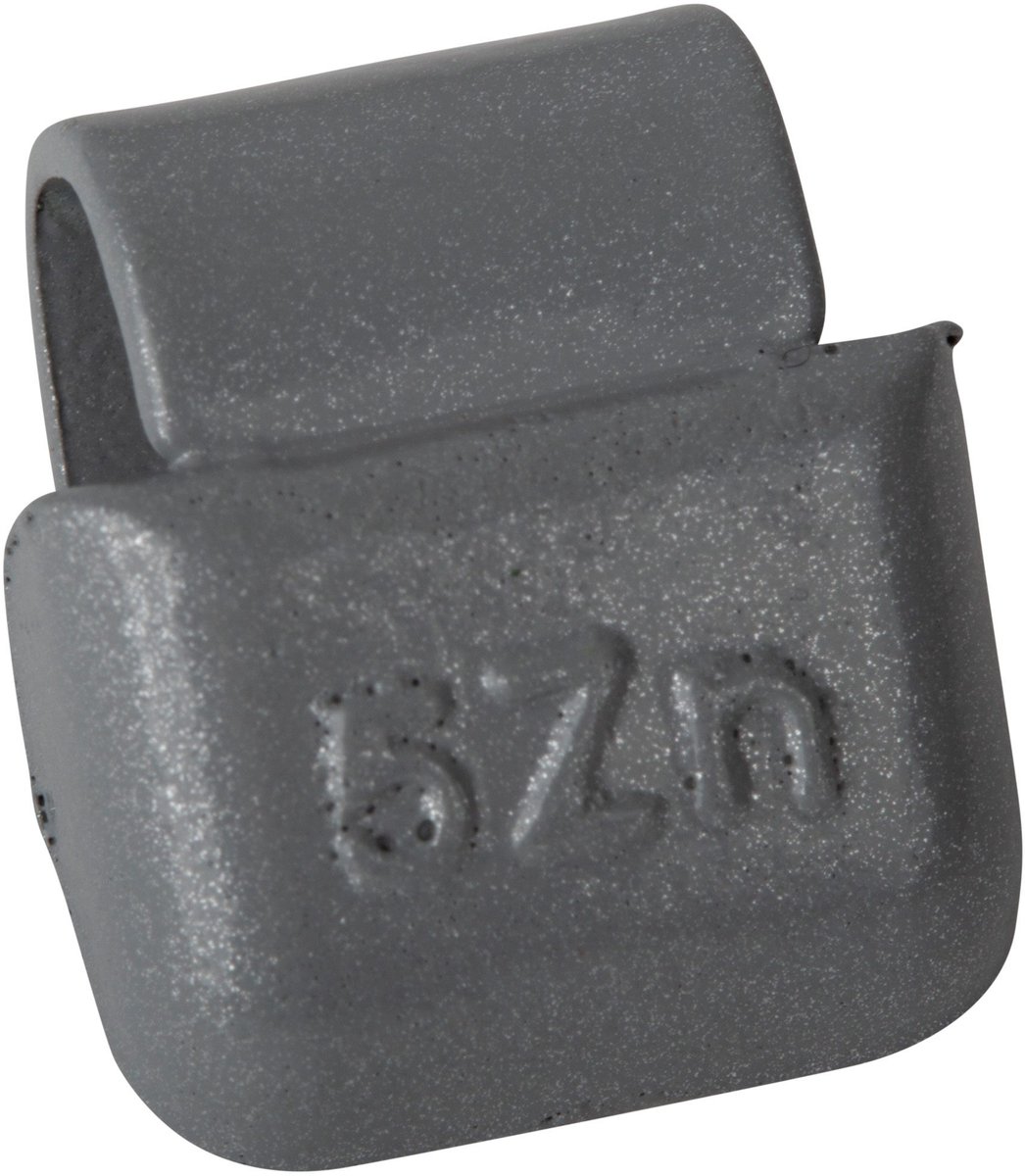 Wielgewicht zink 5 gram – aluminium velg, grijs – 100 stuks